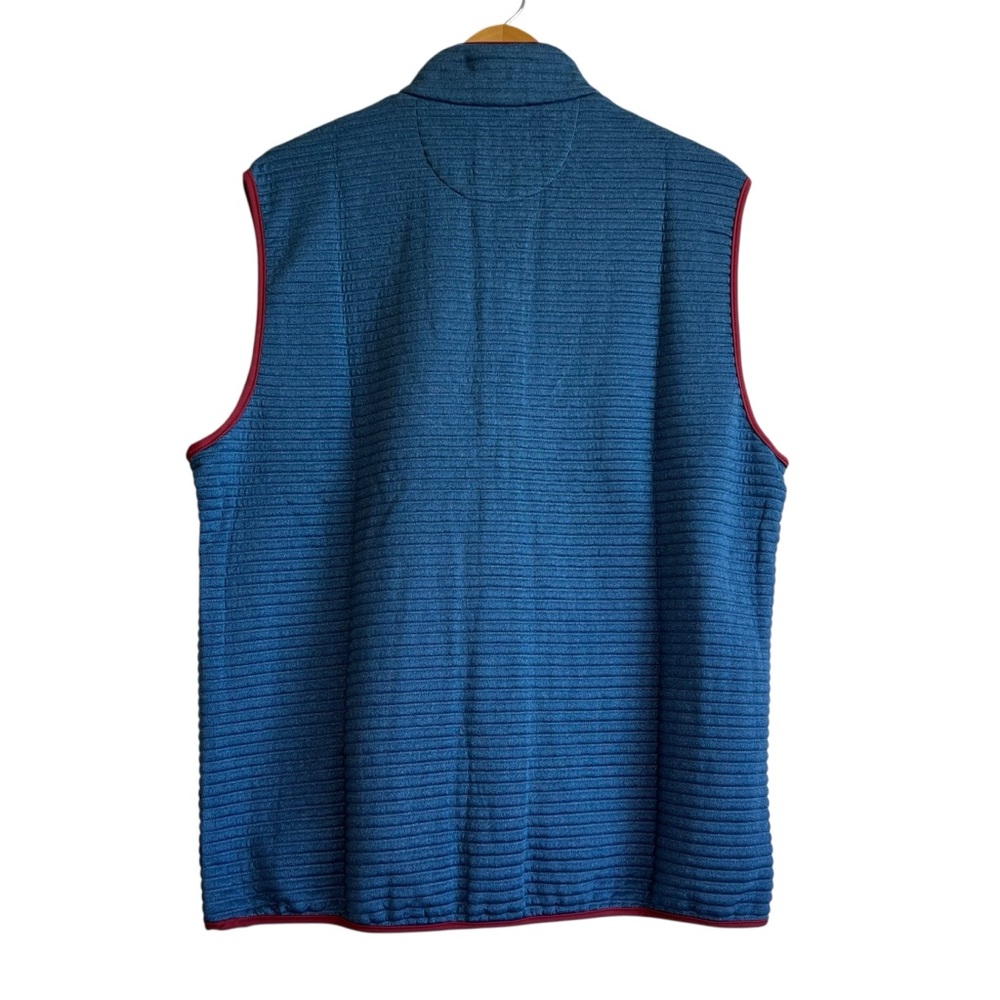 Johnnie O NWT Men's Large Blue and Red Sleeveless Jacket Vest - Picture 2 of 14